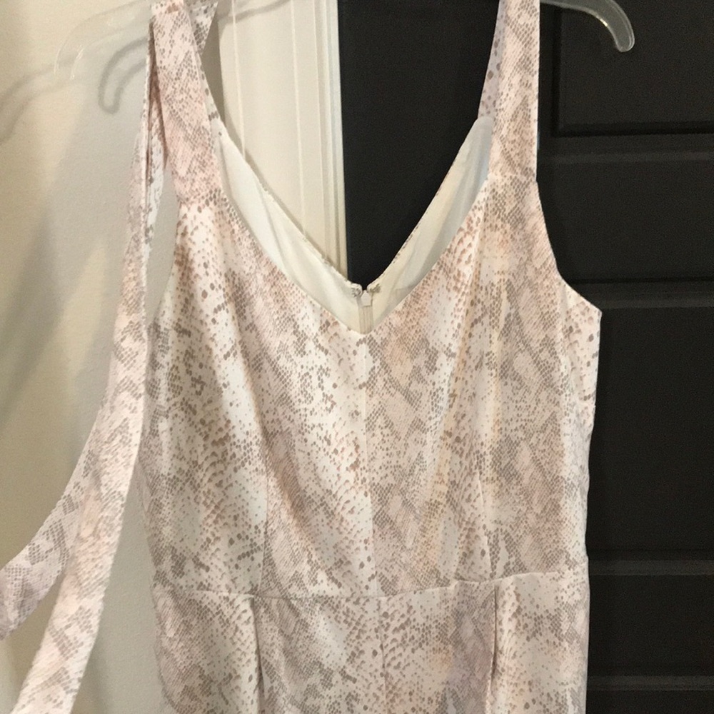 LOFT Pink Snake Print Jumpsuit